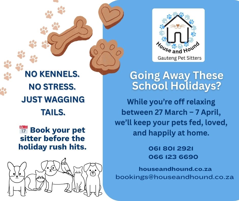 March School Holidays Pet Sitting Ad